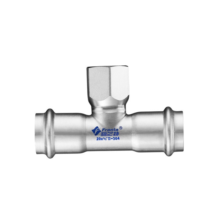 Racord T din oțel inoxidabil în V cu filet mamă